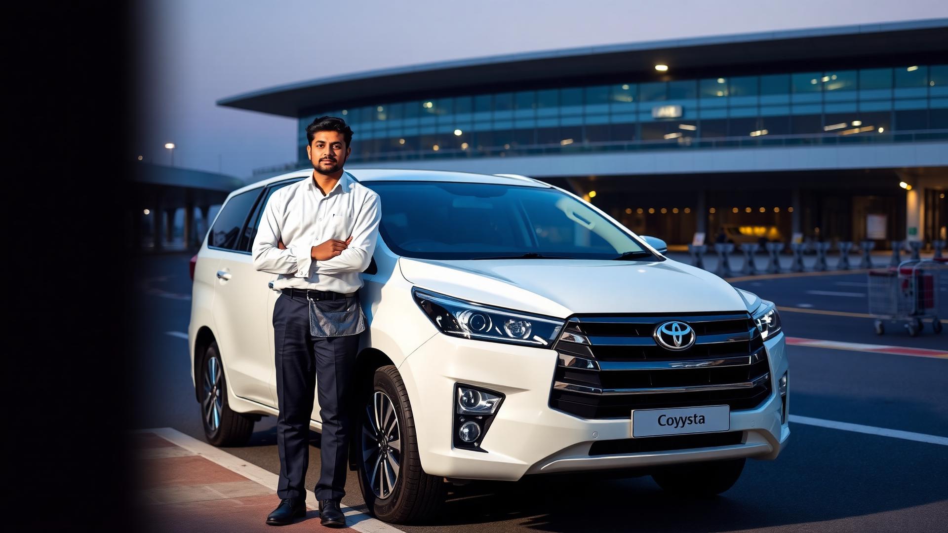 Innova Crysta at Kempegowda International Airport Bengaluru pickup zone