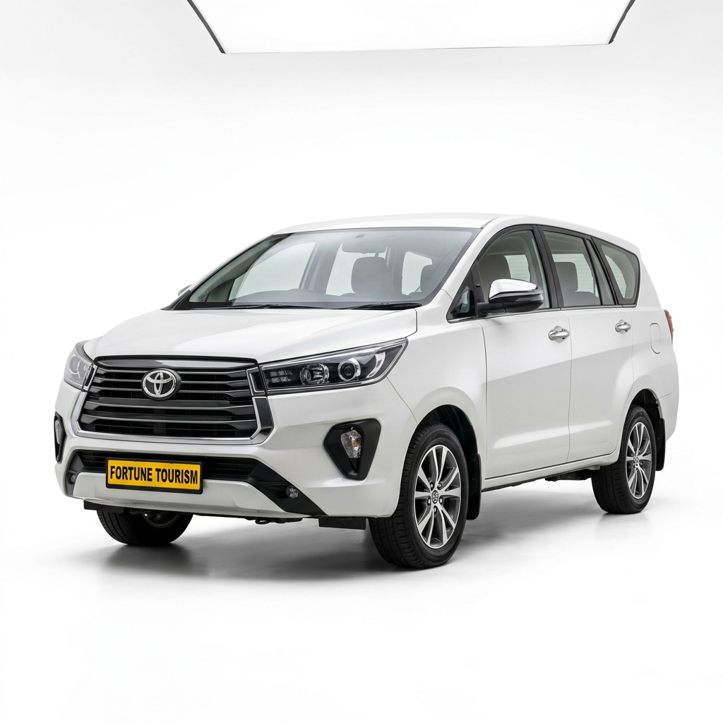 White Innova Crysta on a clean white studio background